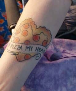 FTS Pizza Theme Airbrush Tattoo Stencil