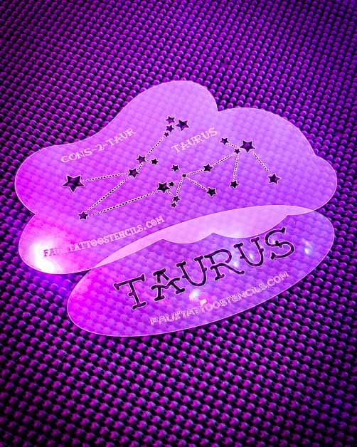 Faux Tattoo Stencils Constellation Cons Taurus