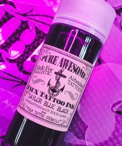 Faux Tattoo Stencils Pure Awesome Ink Sailor Blue Black oz