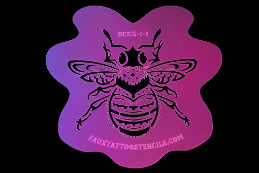 Neo Traditional Bumblebee Airbrush Tattoo Stencil No. 1
