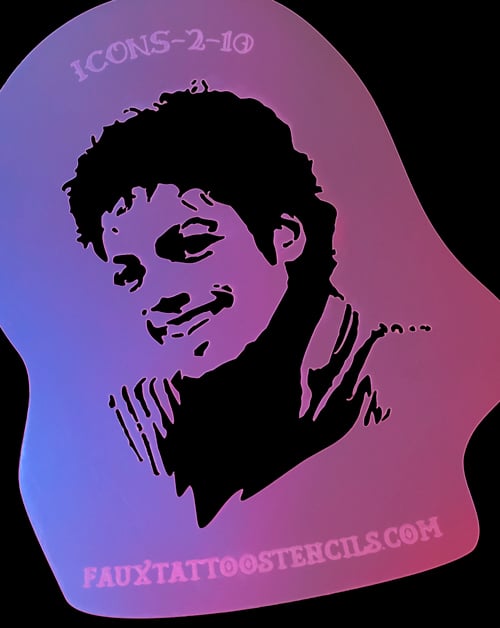 Michael Jackson Airbrush Tattoo Stencil