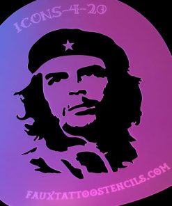 Che Guevara Airbrush Tattoo Stencil