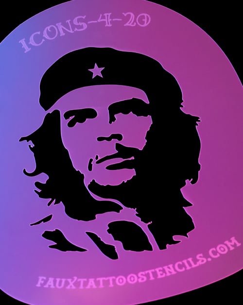 Che Guevara Airbrush Tattoo Stencil
