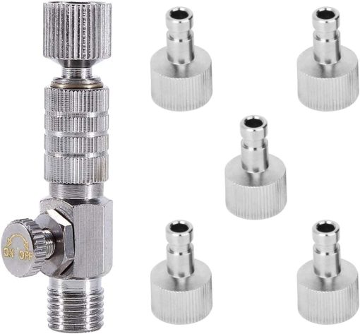 Airbrush Quick Release Disconnect with 5 Male Fittings