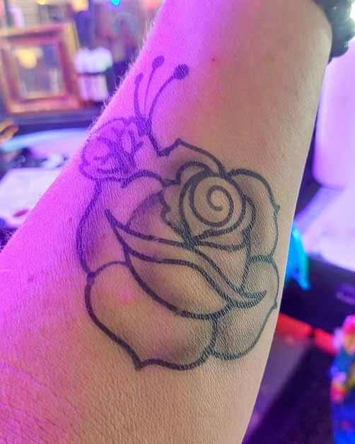 Faux Tattoo Stencils Roses ROS SET D