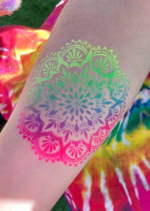 Faux Tattoo Stencils Mandala Airbrush Tattoo Stencil #1-5