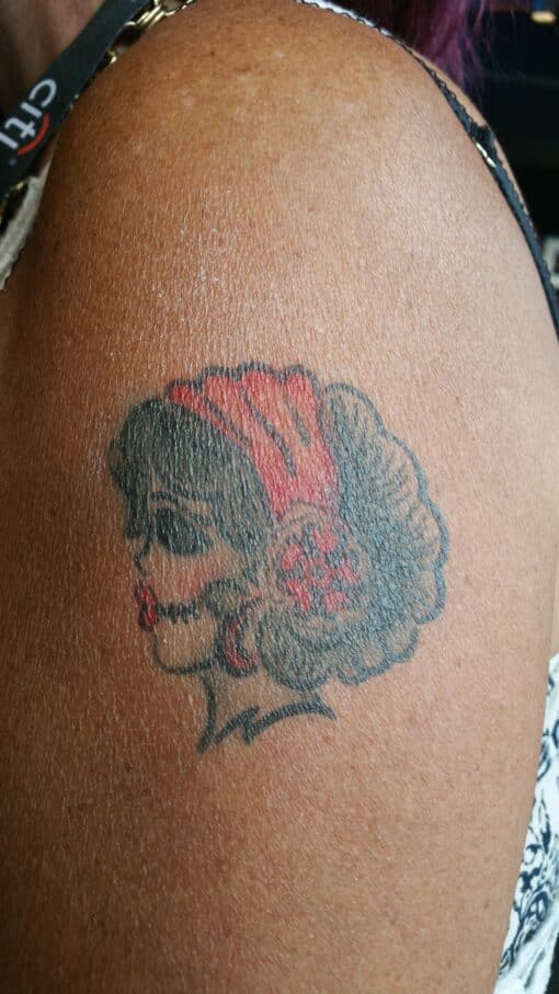 Sugar Skull Faux Tattoo Stencil